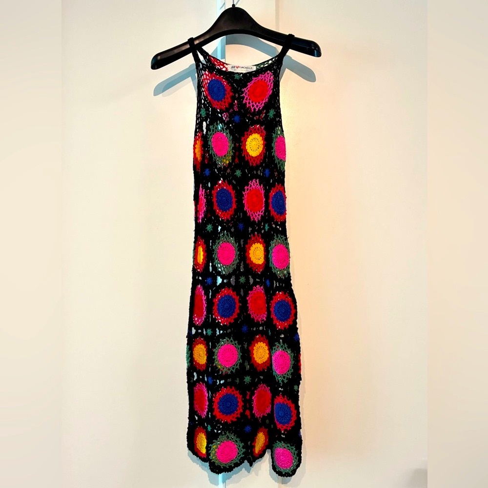 H&M X Coachella 4 Colorful Crochet Sleeveless Dress